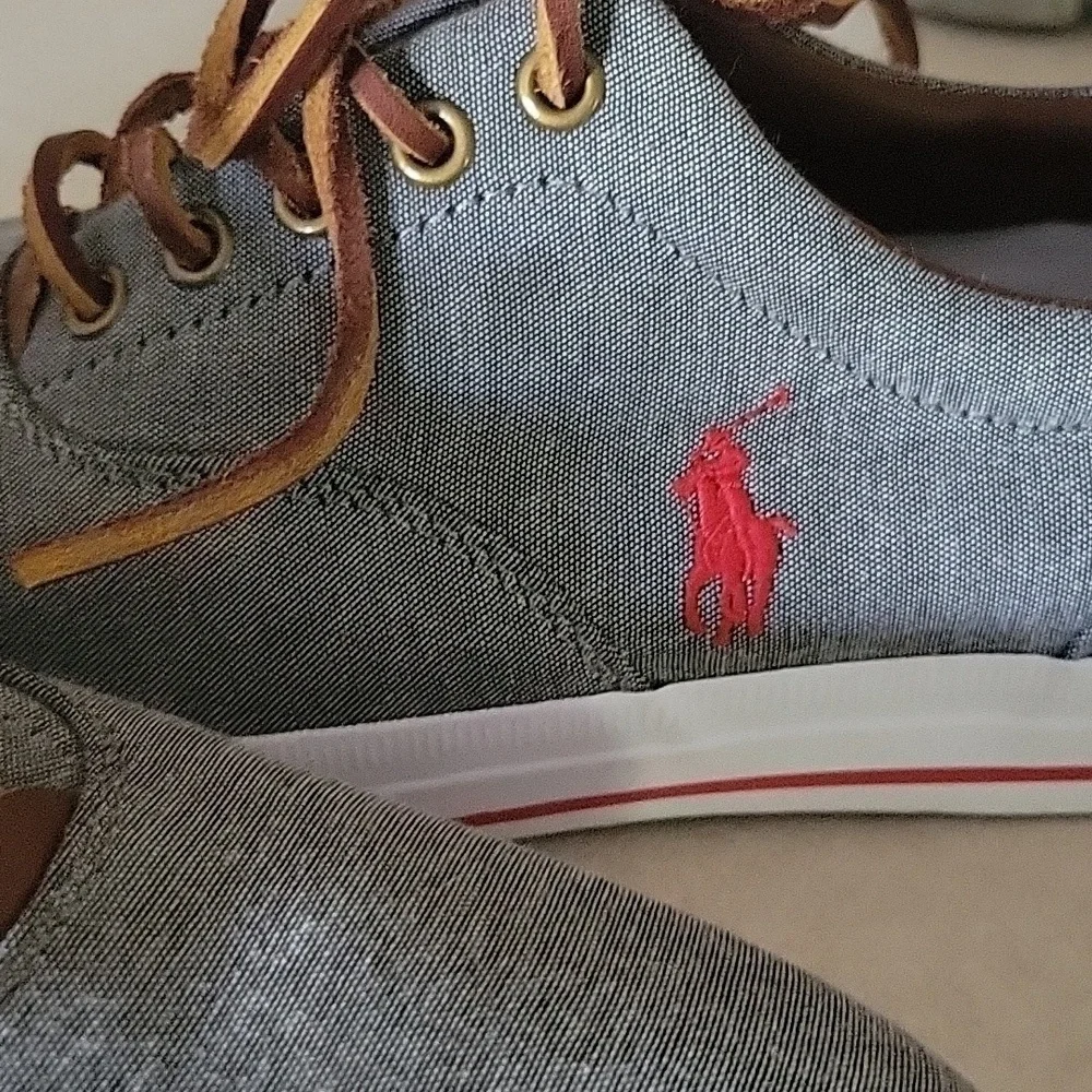 NEW! POLO BY RALPH LAUREN Vaughn Signature Pony Lace Up Sneakers 10.